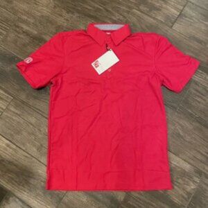 NWT Chick Fil-A Team Style Oobe Red Short Sleeve Polo Uniform Shirt Size‎ Small